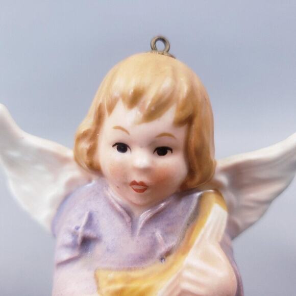 1977 Goebel Green Angel With Lute Bell Christmas Tree Ornament Lot of 3 - Picture 12 of 16